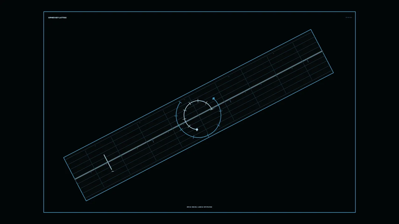 Cyan Grid Reticle Telemetry HUD — Sci-Fi 4K Wallpaper