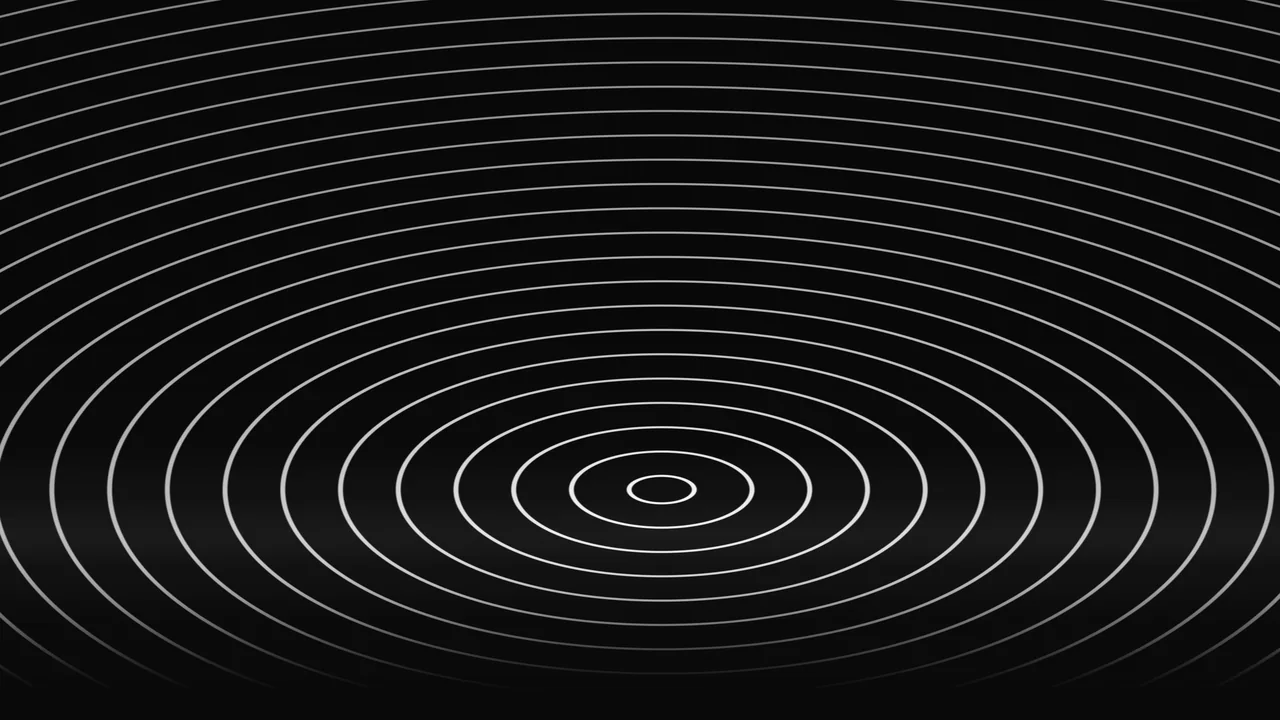 Monochrome Scanner Rings on Black – Free 4K Wallpaper