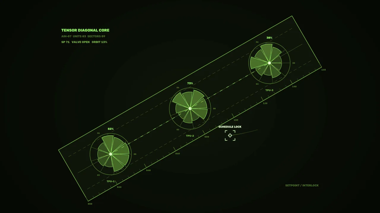 Green Diagonal Telemetry HUD Schematic 4K Wallpaper