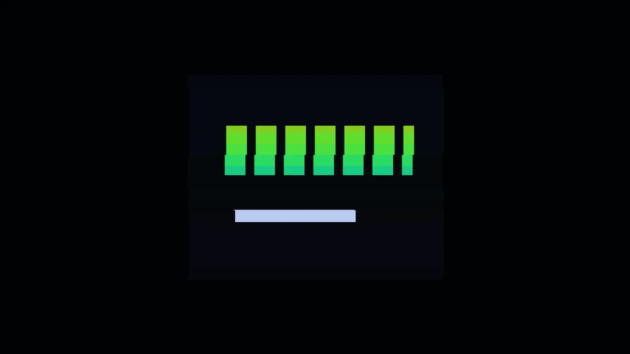 Minimalist Green Segmented Bar HUD Dashboard