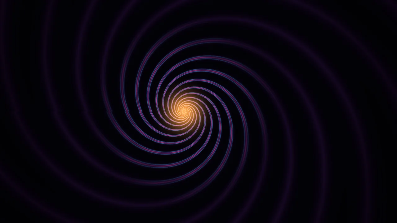 Abstract Spiral HUD Interface with Concentric Scanner Rings, 4K Wallpaper