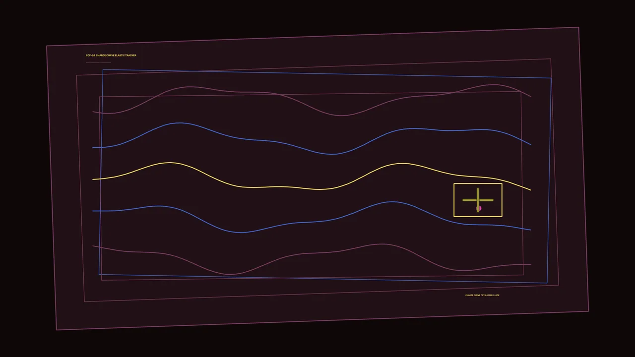 Charge Curve Telemetry HUD 4K Sci-Fi Wallpaper