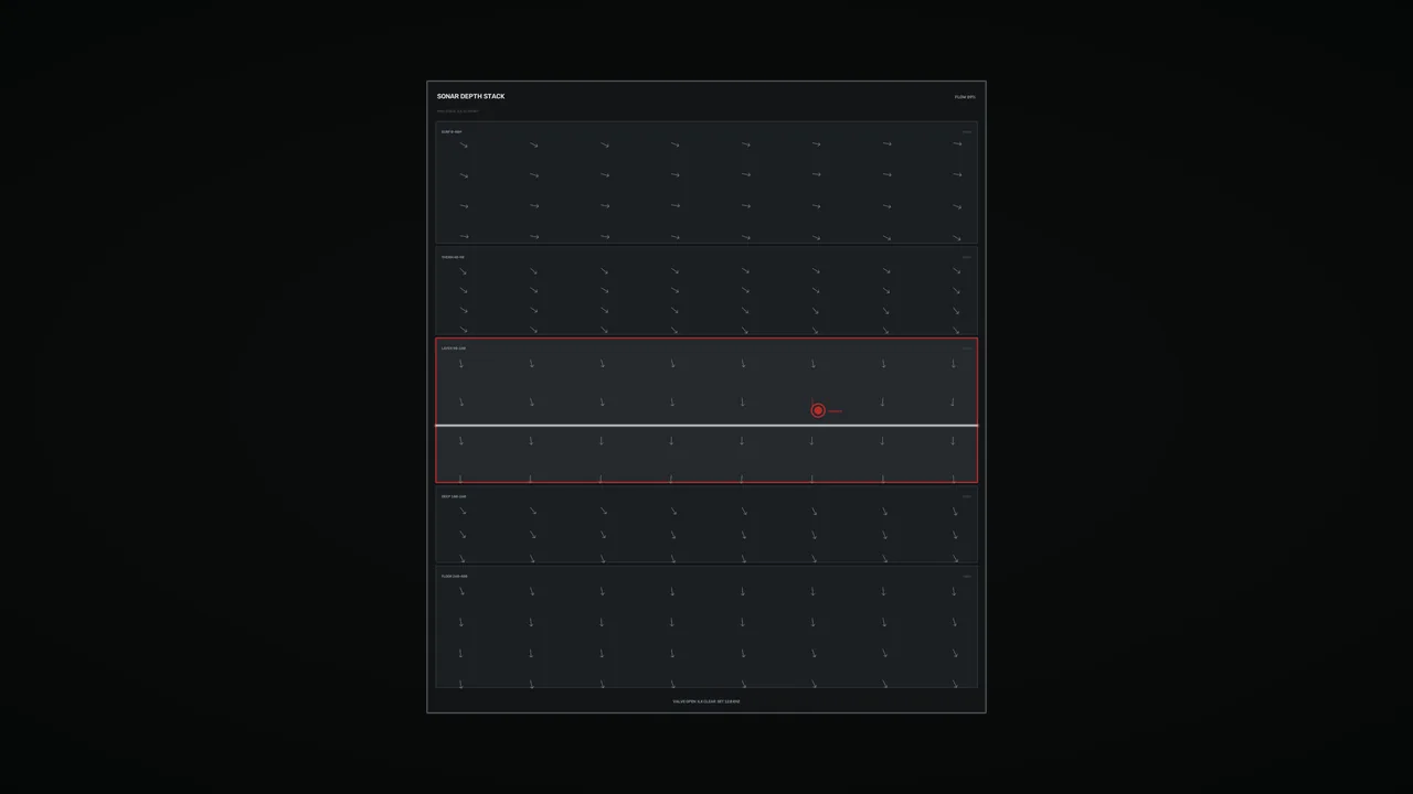 Sci-Fi Sonar Depth Tracking HUD Dashboard 4K Wallpaper