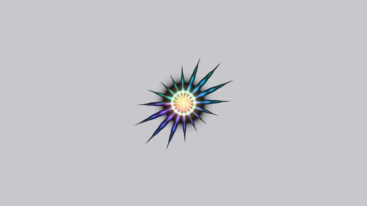 4K Abstract Radial Loading Indicator with Multicolor Light Rays