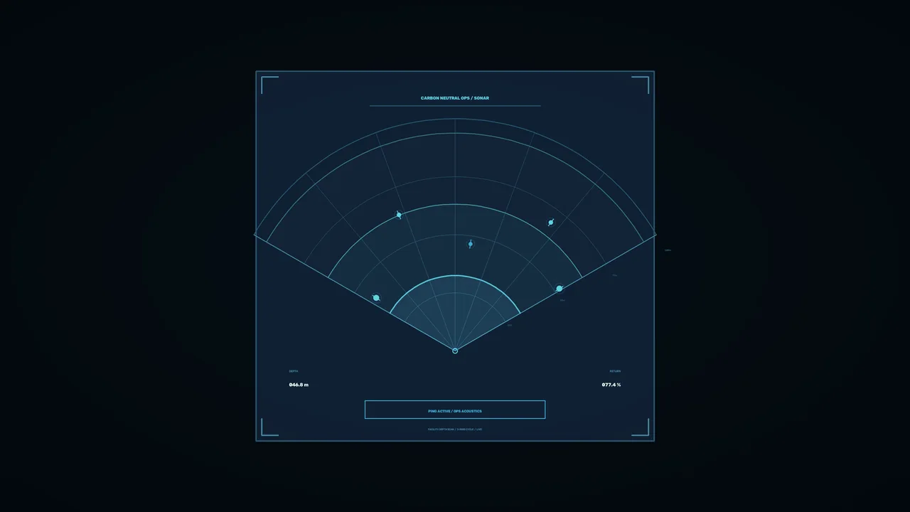 Futuristic Sonar HUD Scanner 4K Sci-Fi Wallpaper