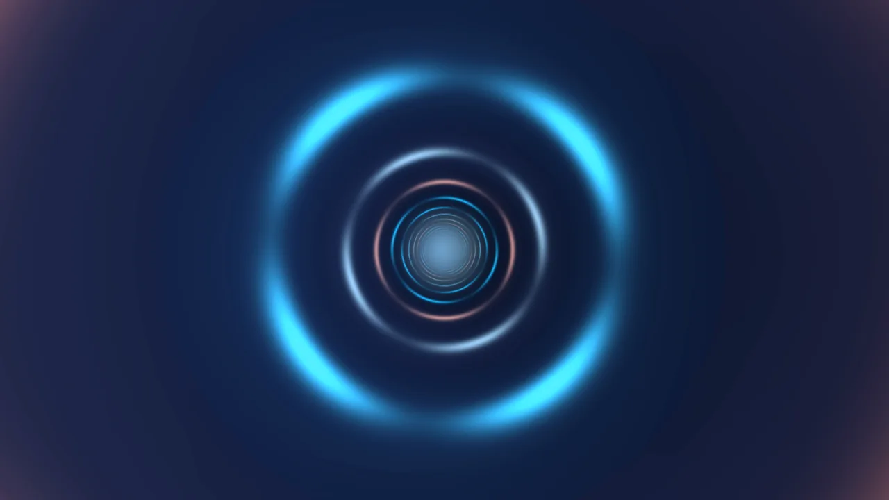 Circular Cyan Scanner HUD with Concentric Telemetry Rings – Free 4K Wallpaper