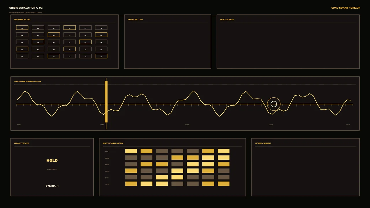 Civic Sonar Horizon Telemetry HUD Dashboard 4K Wallpaper