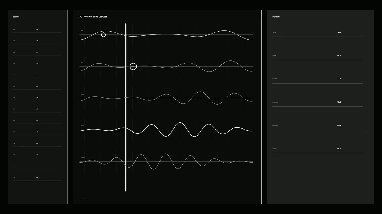 Monochrome Waveform Telemetry HUD Dashboard 4K Wallpaper