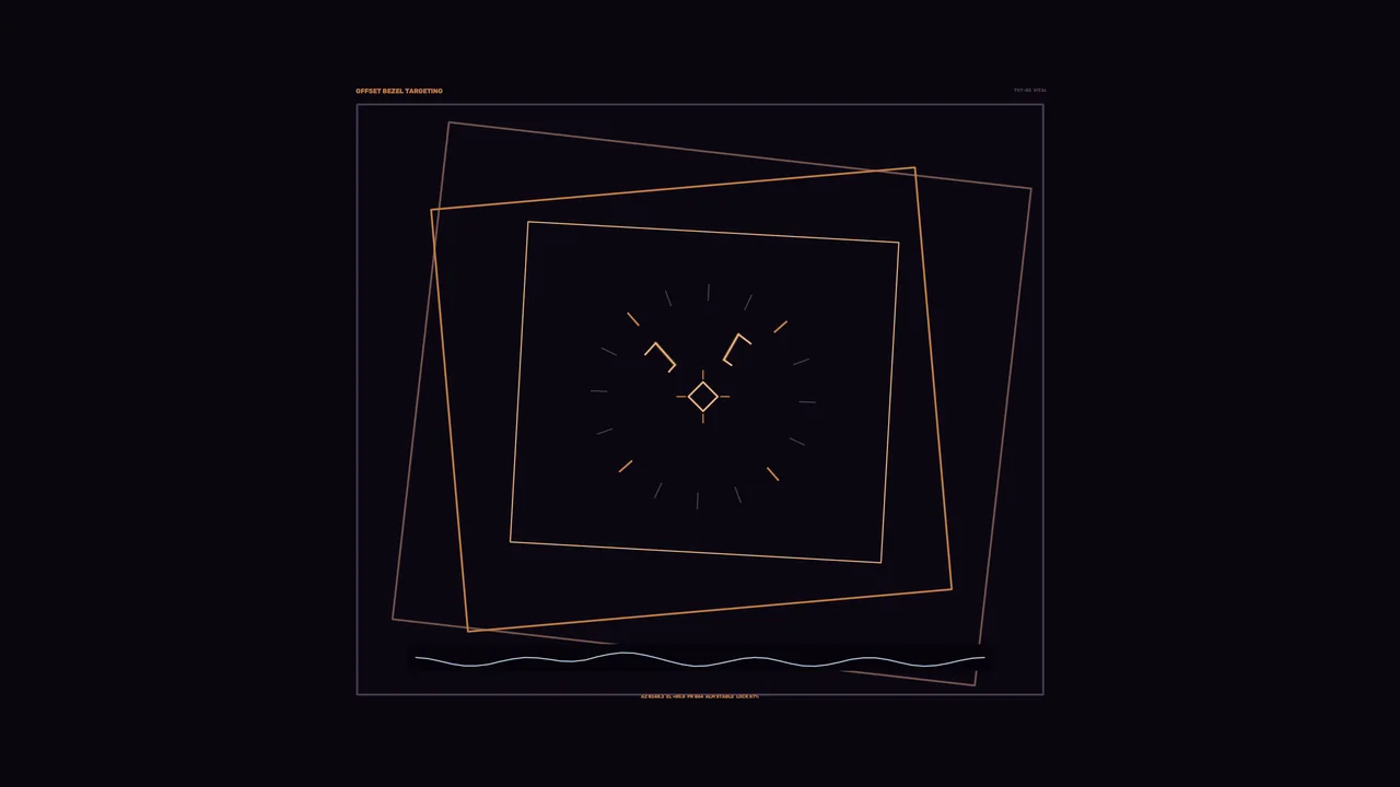 Sci-Fi Targeting Analytics HUD with Geometric Reticle