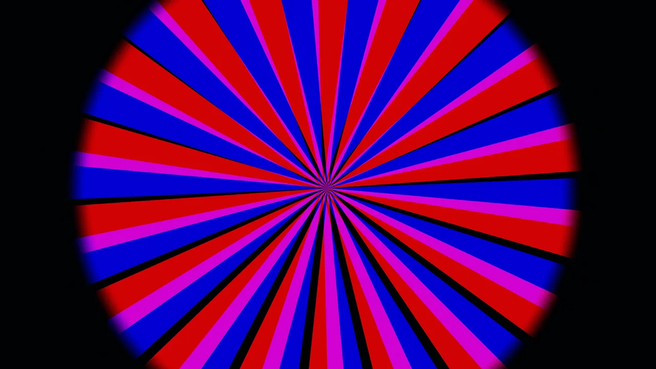 Red Blue and Magenta Radial Burst 4K Wallpaper