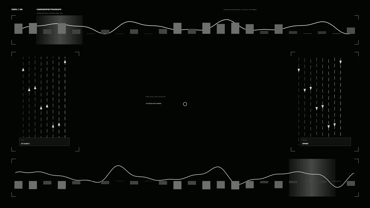 Monochrome Sci-Fi Radar HUD Telemetry Dashboard 4K Wallpaper