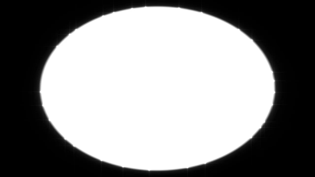 Glowing White Oval on Black 4K Wallpaper