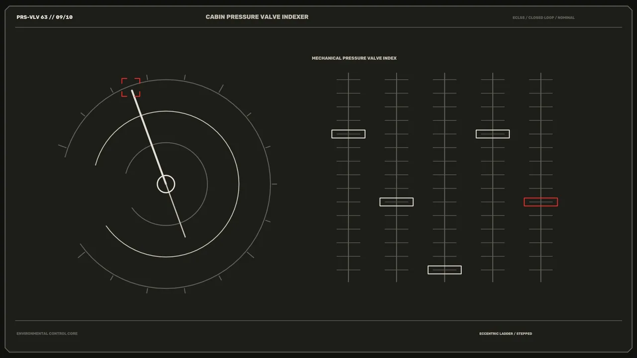 Cabin Pressure Valve Indexer HUD Wallpaper 4K Sci-Fi Interface