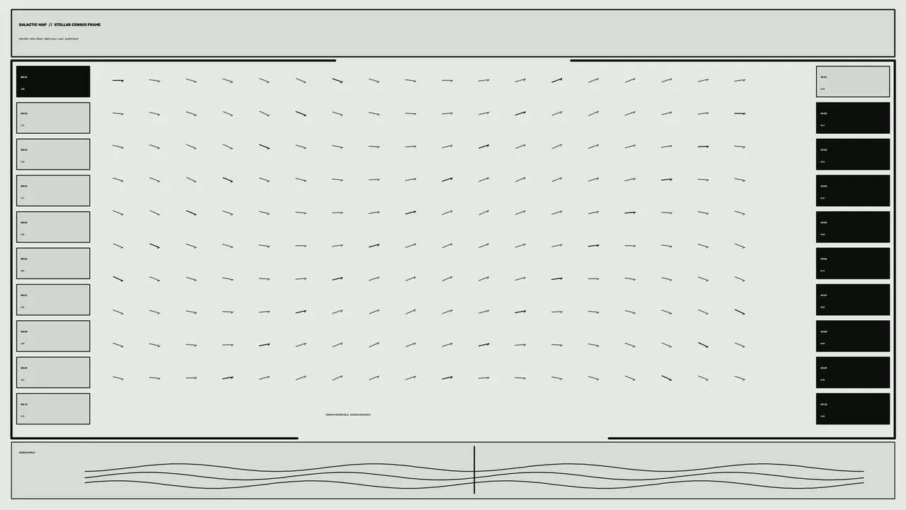 Monochrome Vector Field Telemetry HUD Dashboard
