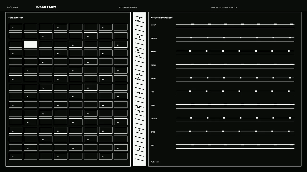 Token Flow Science Fiction HUD with Telemetry Channels