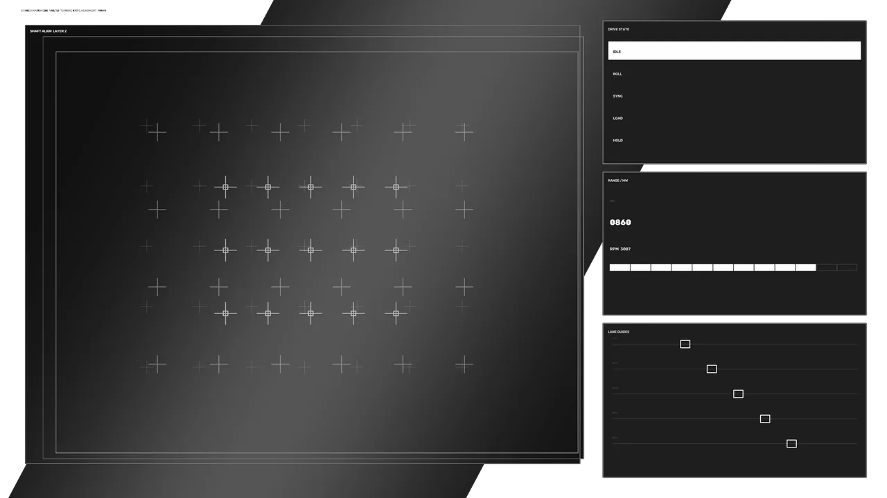 Industrial Drive Control HUD 4K Sci-Fi Wallpaper