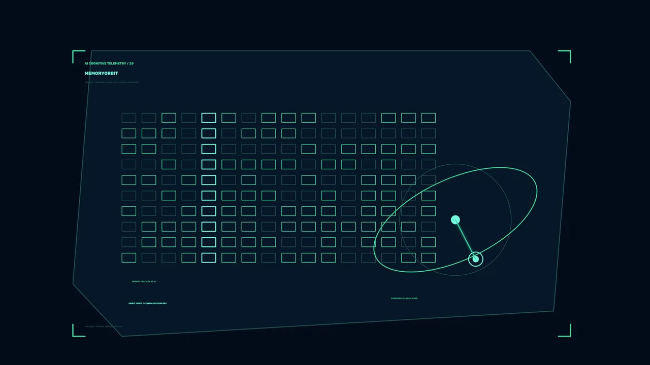 Futuristic Telemetry HUD Grid with Elliptical Scanner 4K Wallpaper