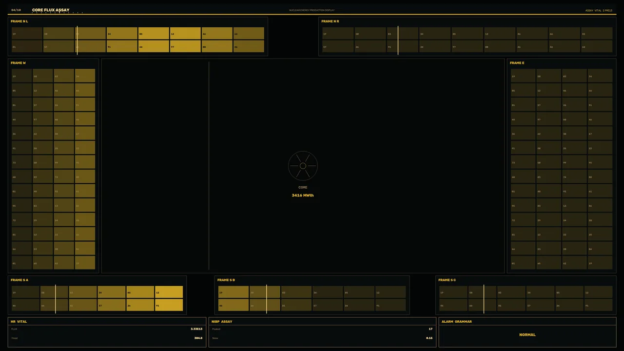 Industrial Core Flux Control HUD 4K Sci-Fi Wallpaper
