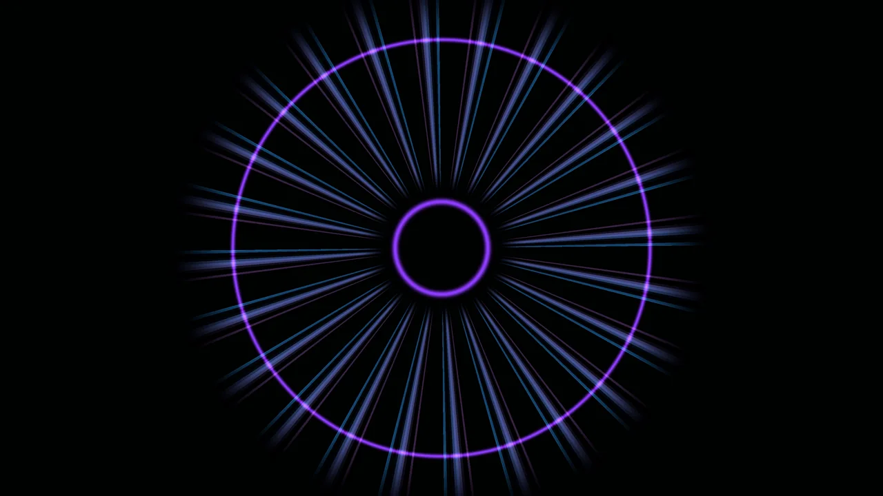 Dark Neon Mandala Radial Burst 4K Wallpaper