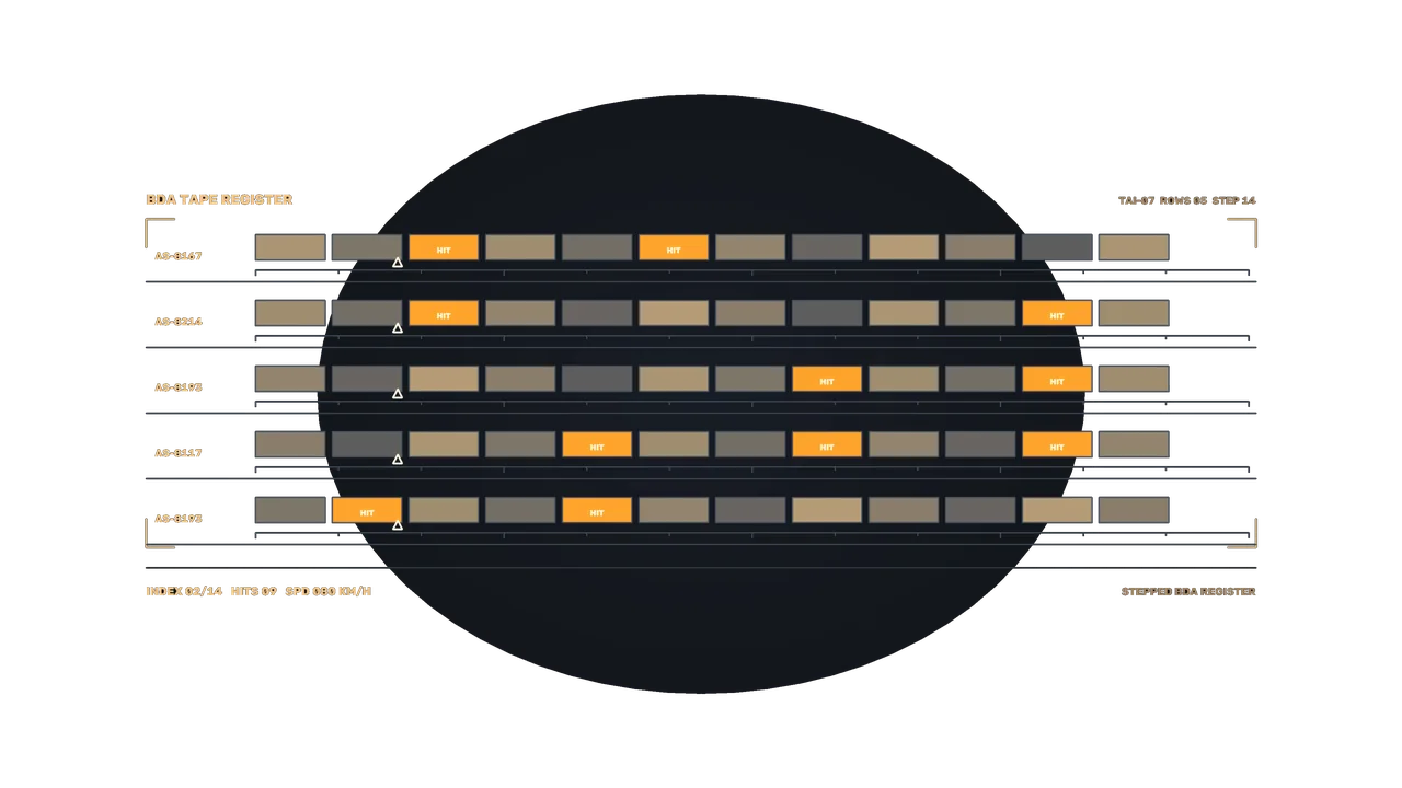Sci-Fi Data Assessment HUD with Segmented Telemetry Bars