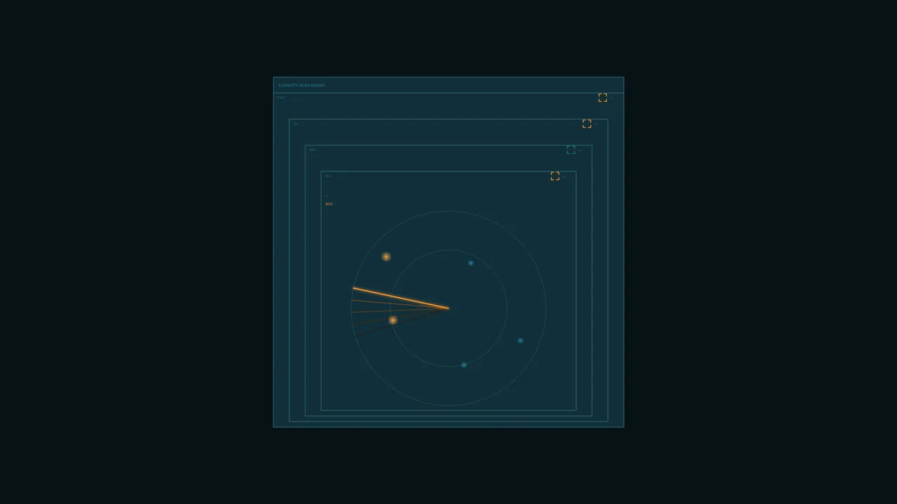 Capacity Scan Radar HUD 4K Wallpaper