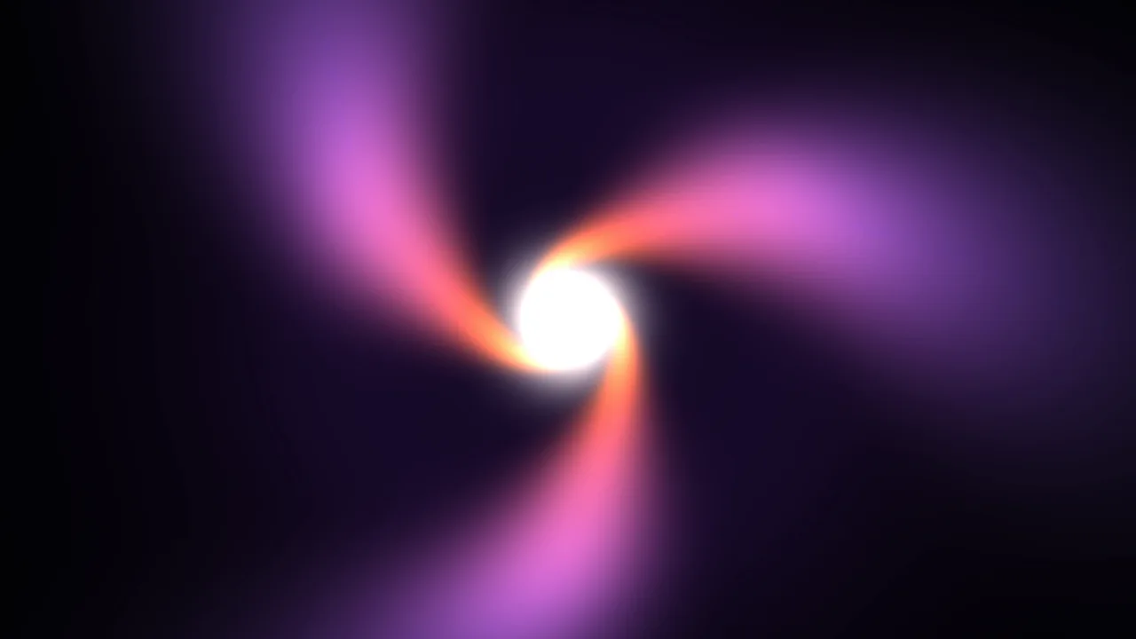 Abstract Purple Orange Spiral Portal 4K Wallpaper