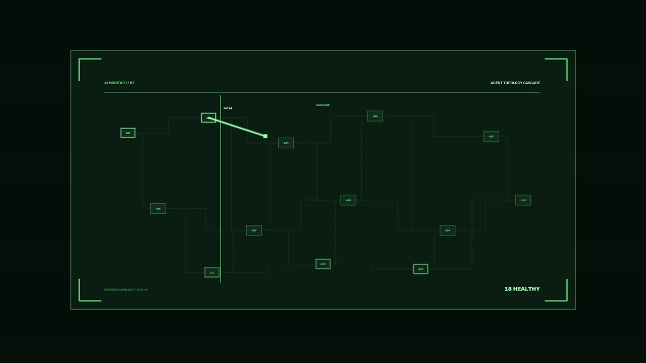 Green Network Topology HUD 4K Sci-Fi Wallpaper