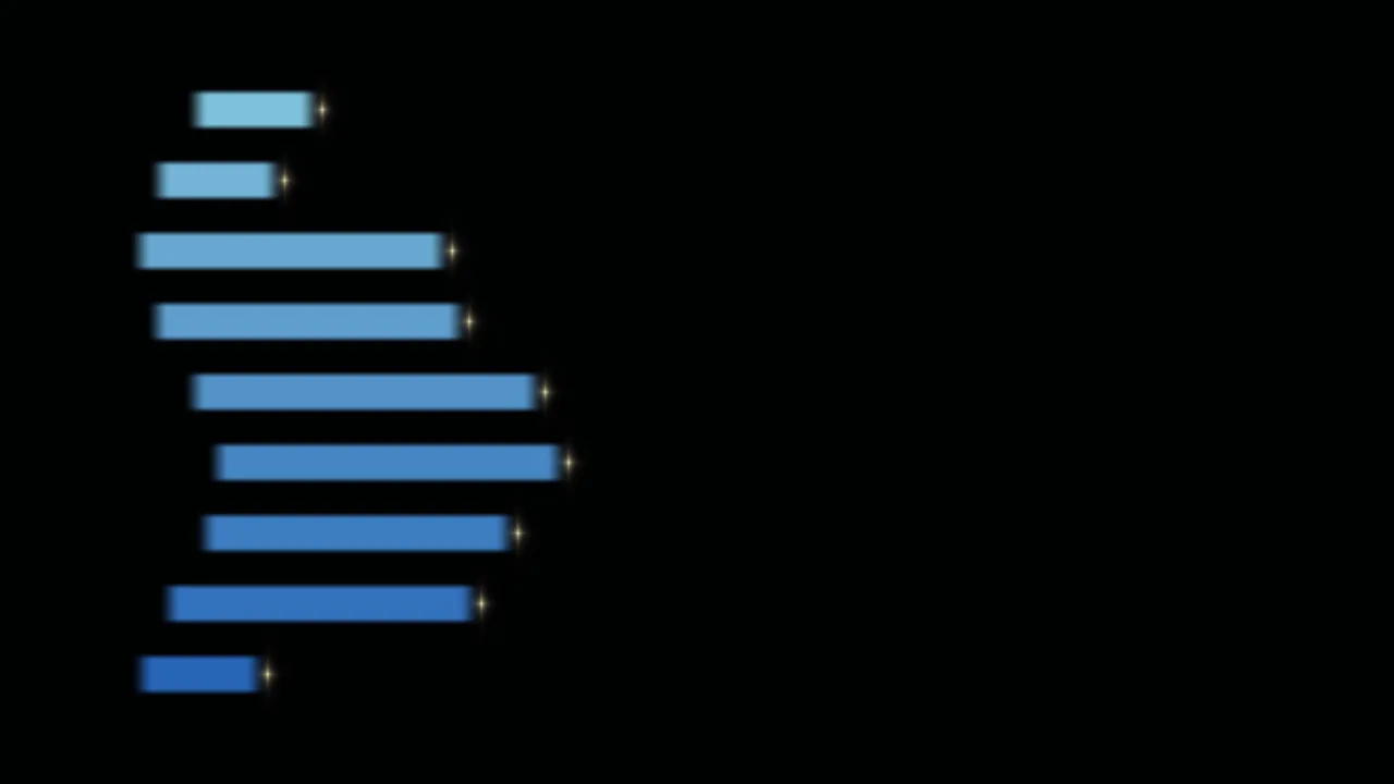 Minimal Blue Bar Chart Sci-Fi HUD 4K Wallpaper