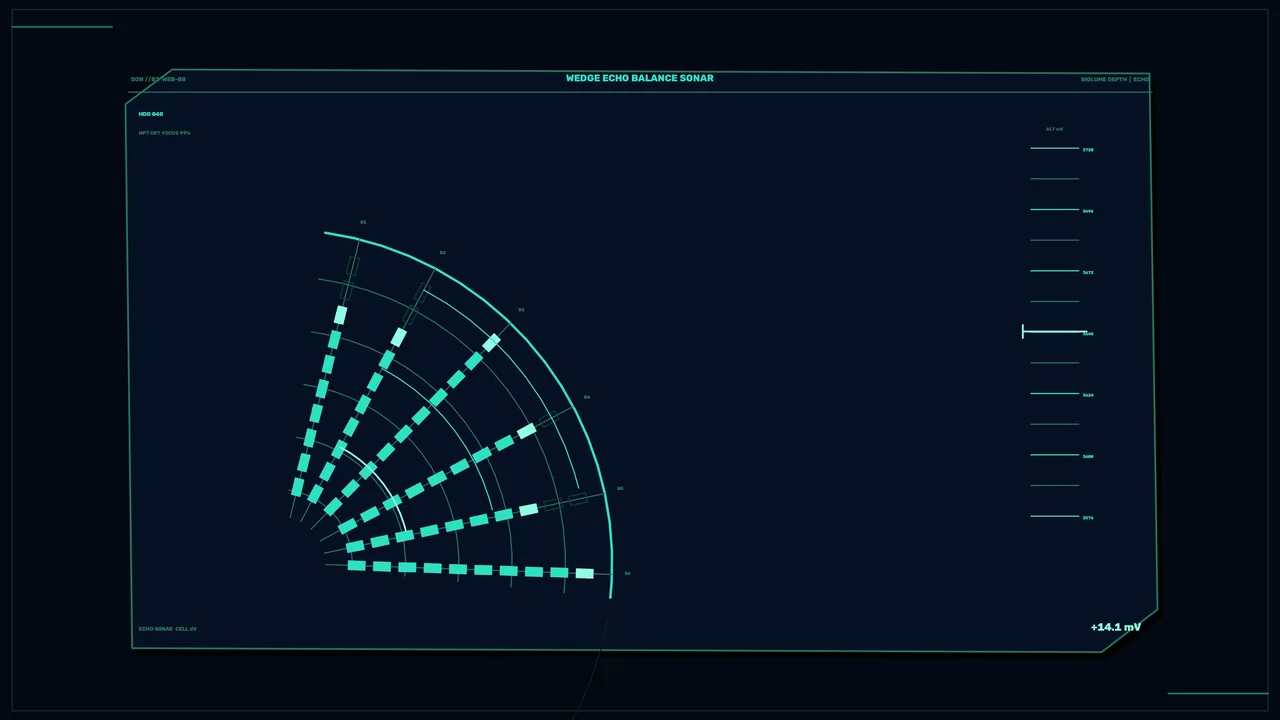 Sci-Fi Sonar Balance Monitoring HUD Dashboard 4K Wallpaper