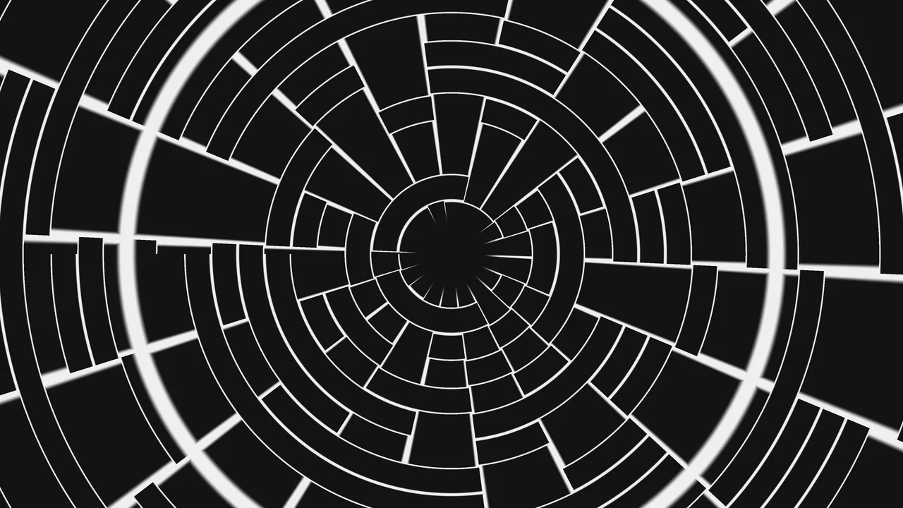 Monochrome Circular Segmented HUD Scanner Interface 4K Wallpaper