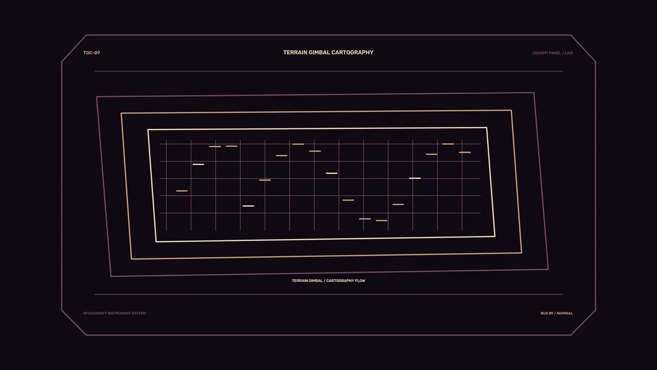 Terrain Cartography Sci-Fi HUD Grid Dashboard 4K Wallpaper