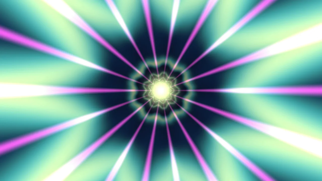 Radiant Magenta Mint Radial Tunnel 4K Wallpaper