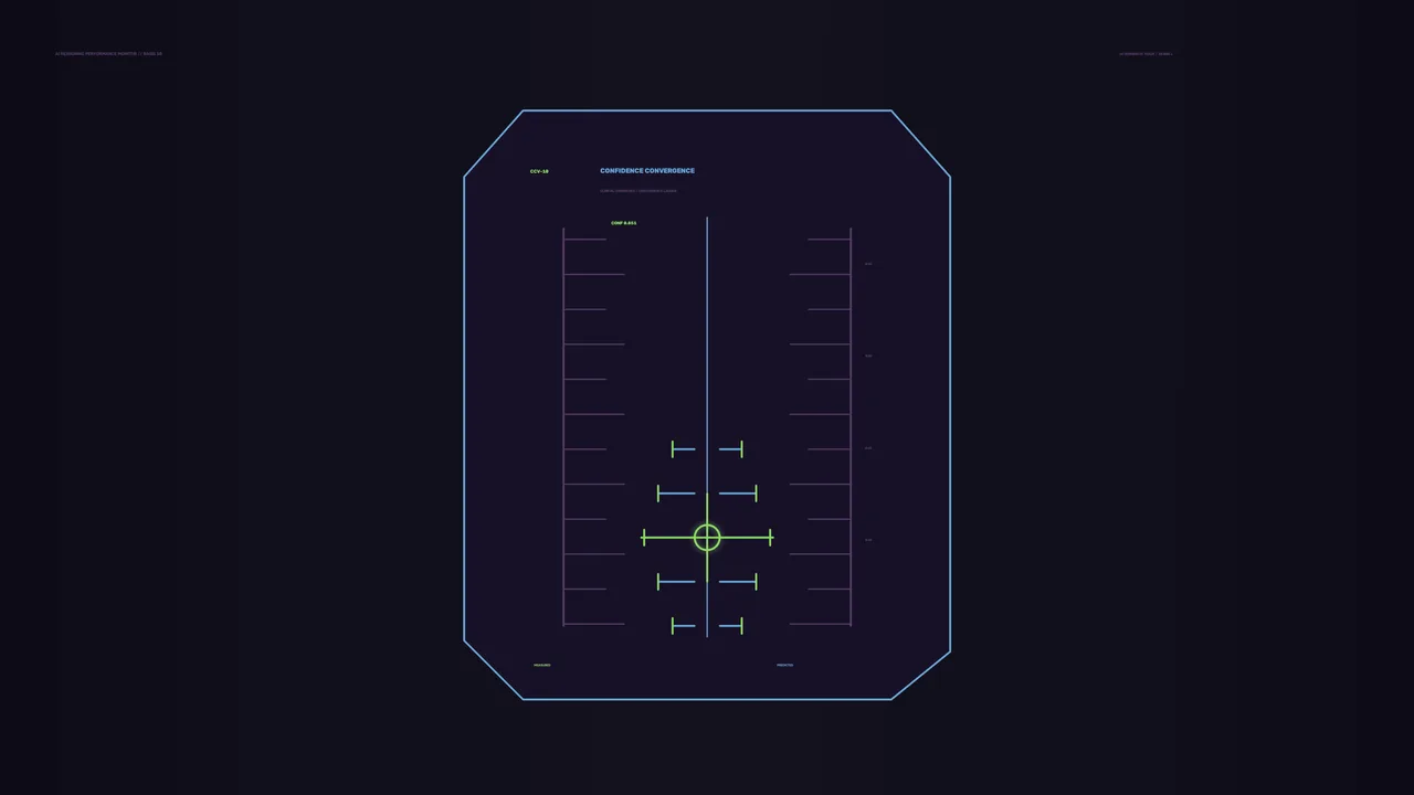 Sci-Fi Convergence Monitor HUD with Central Reticle 4K Wallpaper
