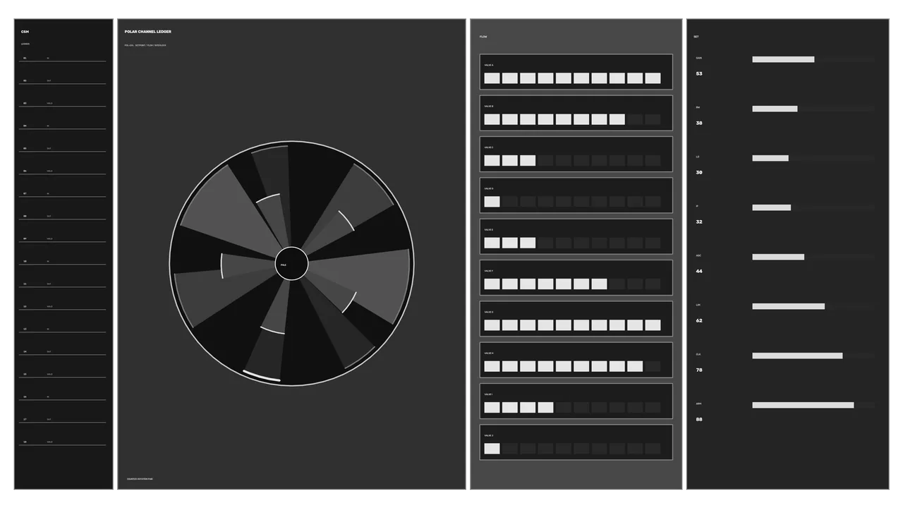 Monochrome Signal Monitoring HUD with Radial Scanner