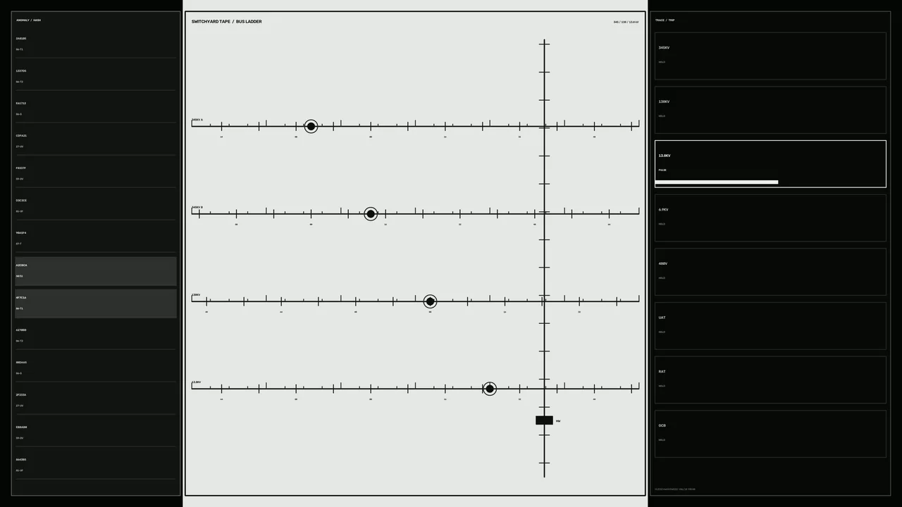 Industrial Power Monitoring HUD Wallpaper in Monochrome