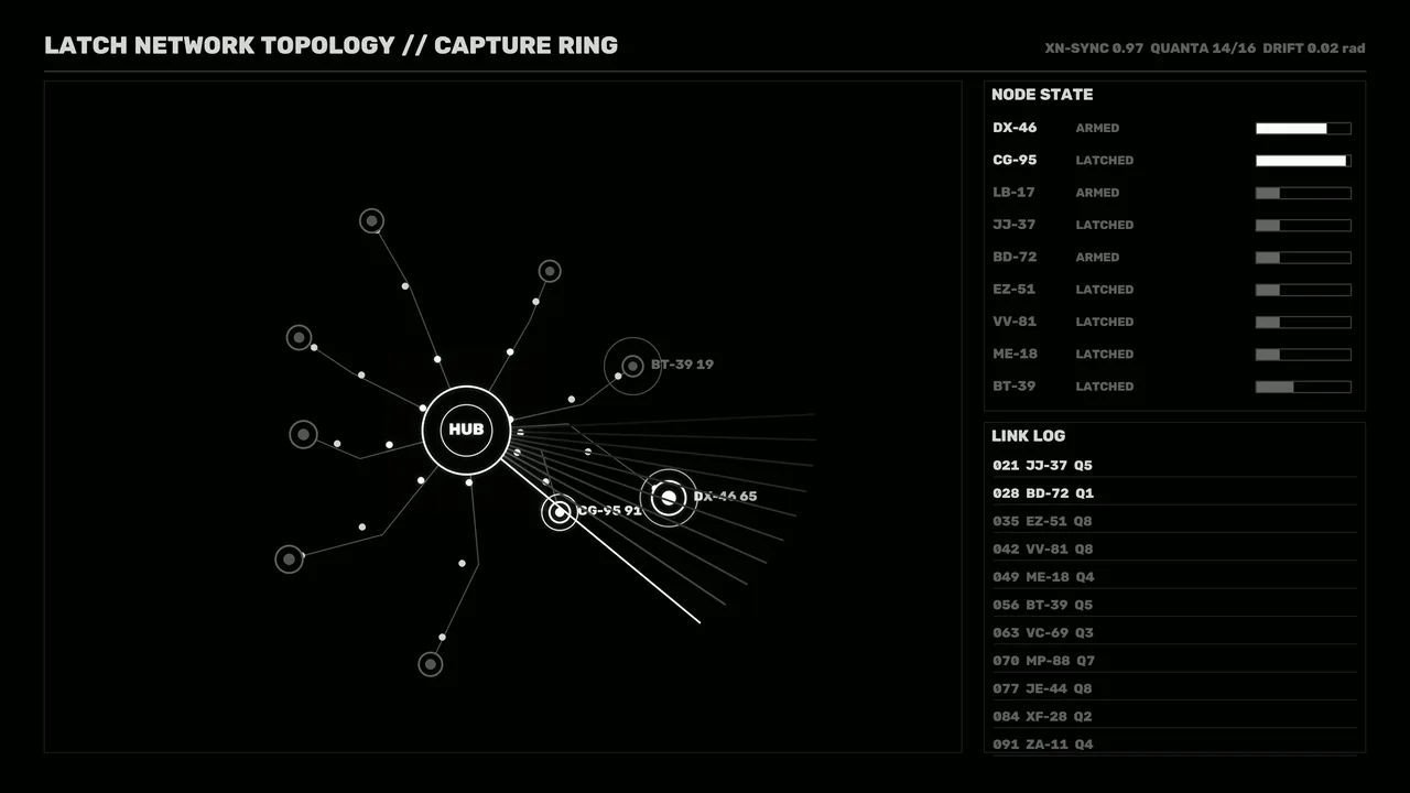 Sci-Fi Network Topology HUD Interface 4K Wallpaper