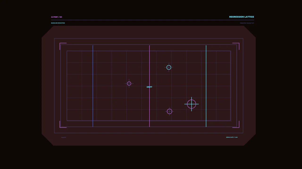 Sci-Fi HUD Regression Lattice Telemetry Dashboard