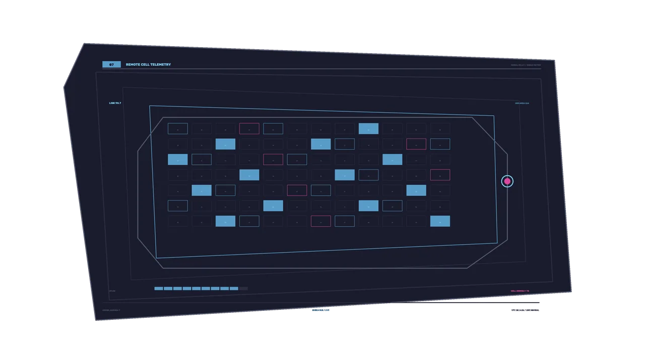 Telemetry Status Grid HUD 4K Sci-Fi Wallpaper
