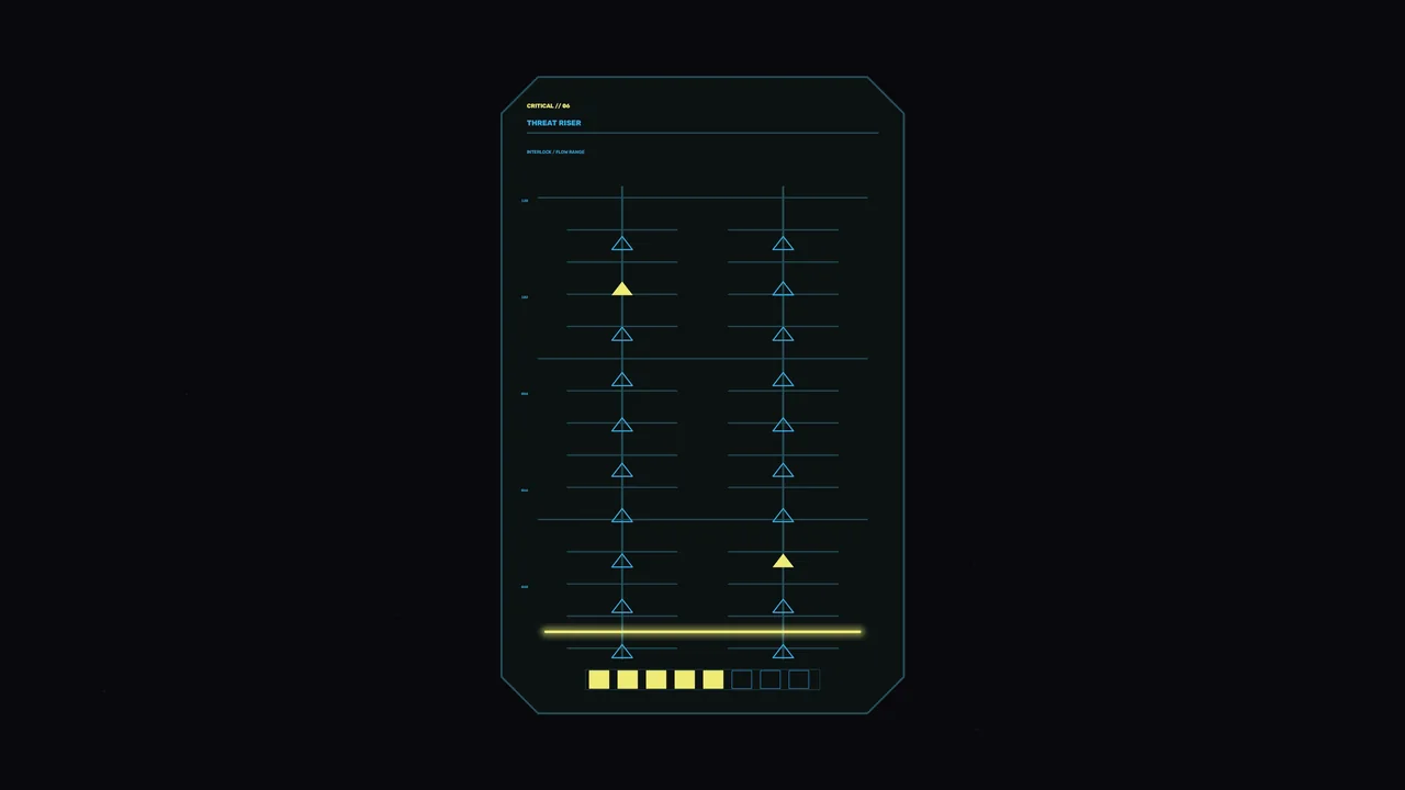 Critical Warning HUD with Dual Telemetry Columns
