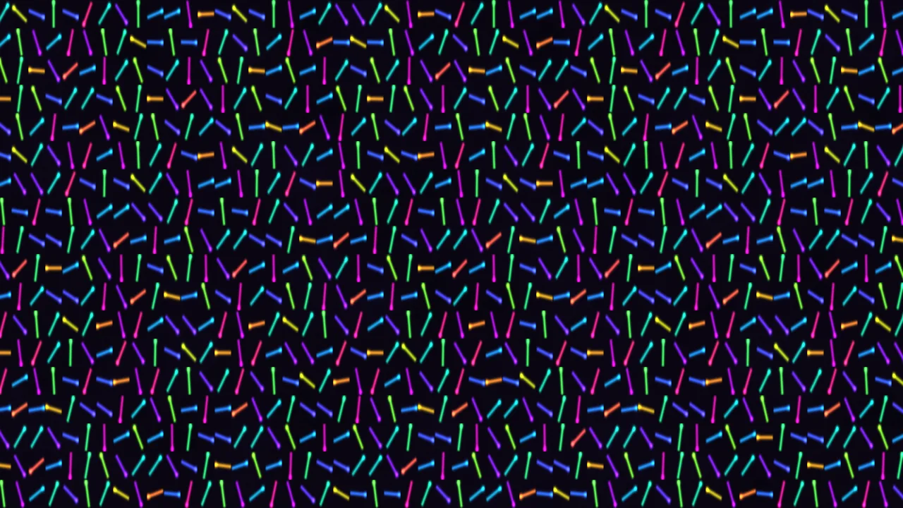 Colorful Neon Line Pattern on Black 4K Wallpaper