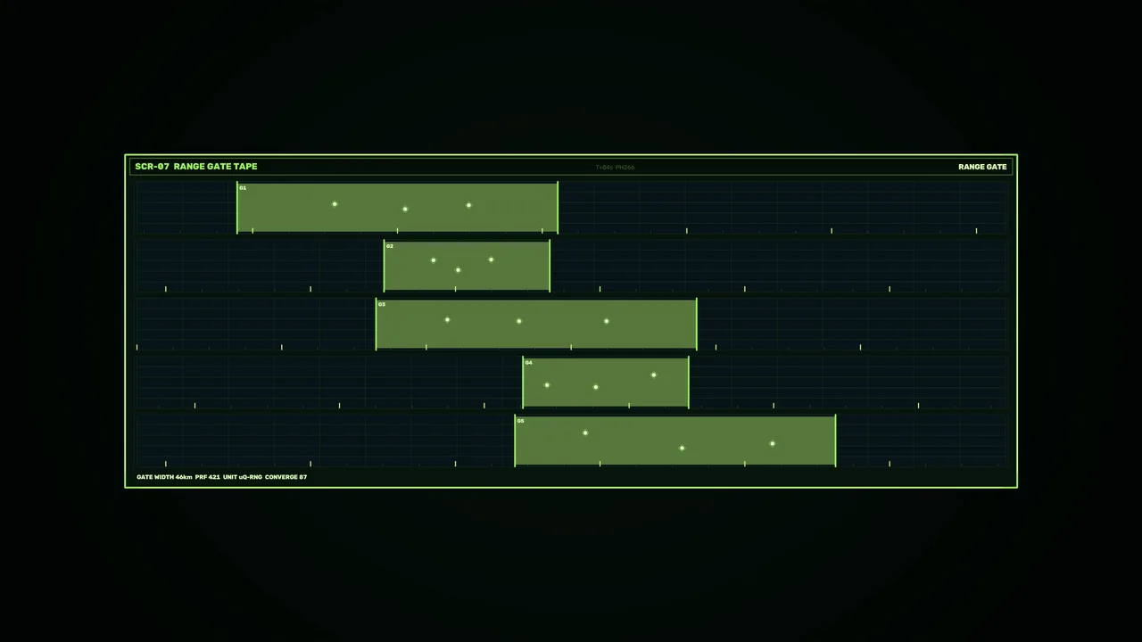 Green Sci-Fi Range Gate Telemetry HUD 4K Wallpaper