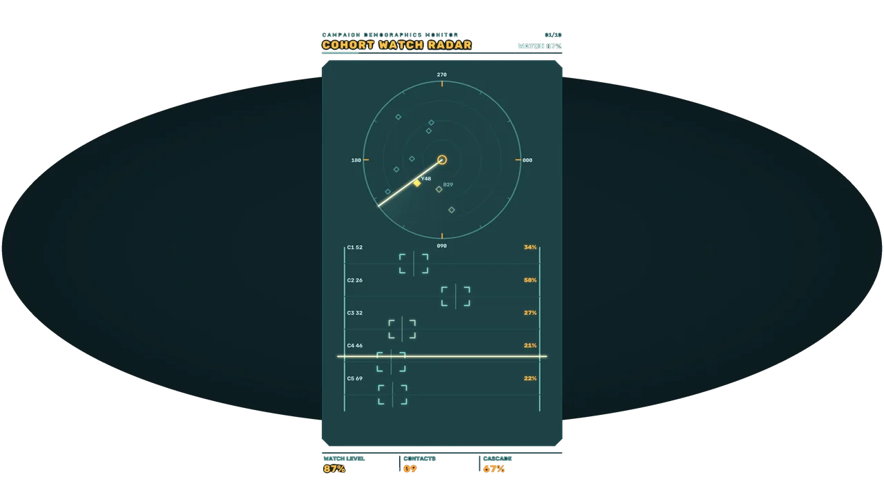 Cohort Watch Radar and Telemetry HUD Wallpaper