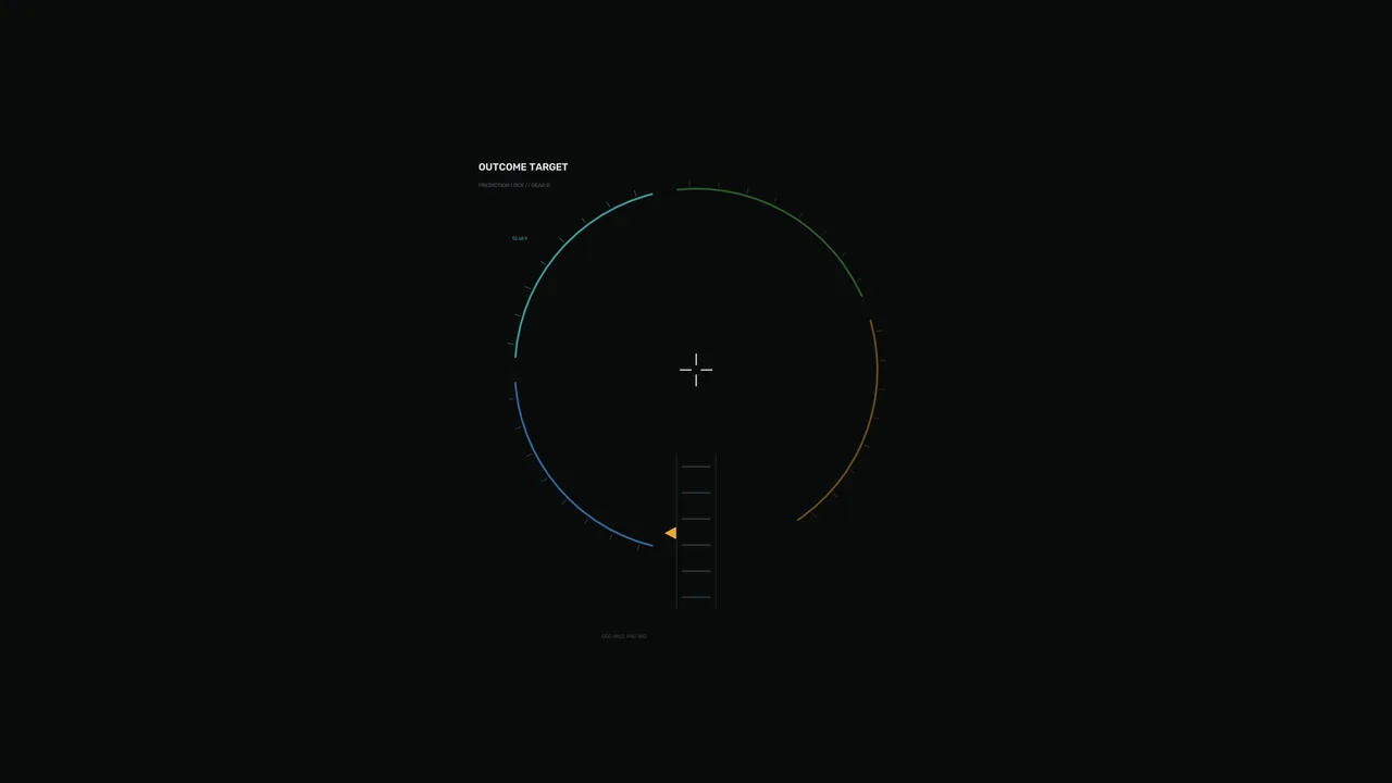 Outcome Target Circular Telemetry HUD 4K Sci-Fi Wallpaper