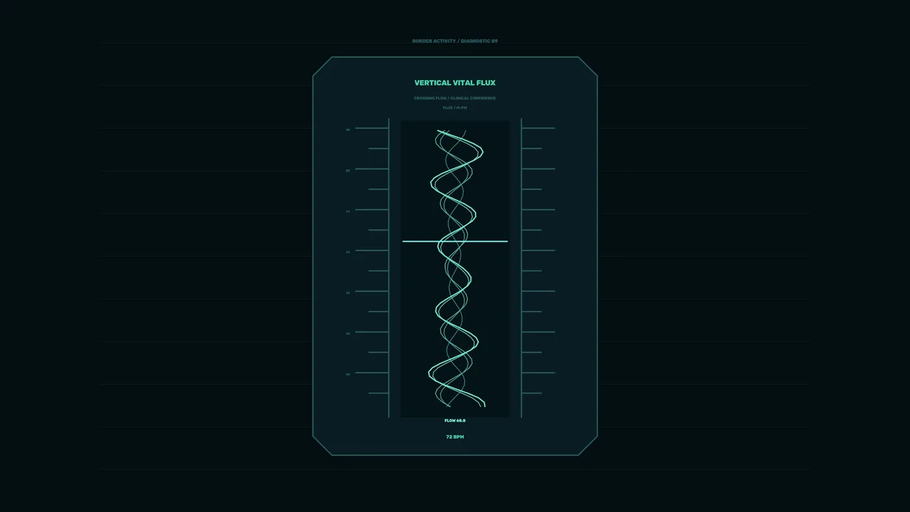 Vertical Vital Flux Medical Diagnostic HUD 4K Sci-Fi Wallpaper