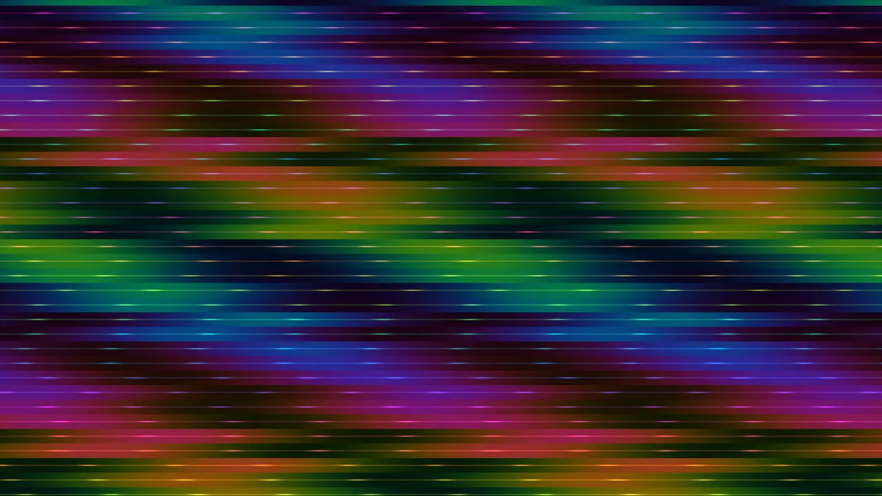 Abstract Multicolor Scanline Sci-Fi HUD Screen Graphic Wallpaper