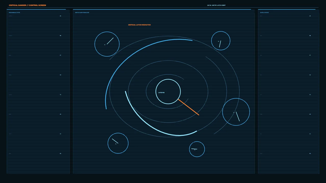 Critical Alert Control HUD with Circular Telemetry Gauges 4K Sci-Fi Wallpaper