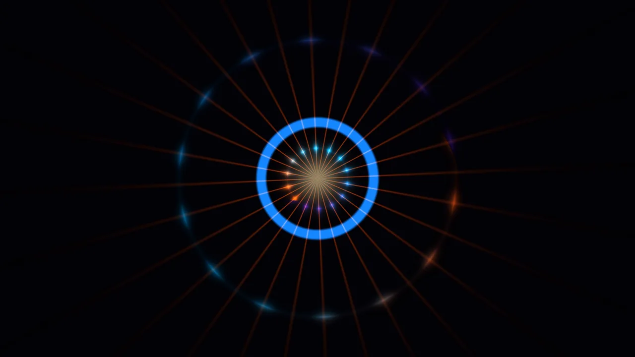 Abstract Blue Ring Radial Mandala 4K Wallpaper