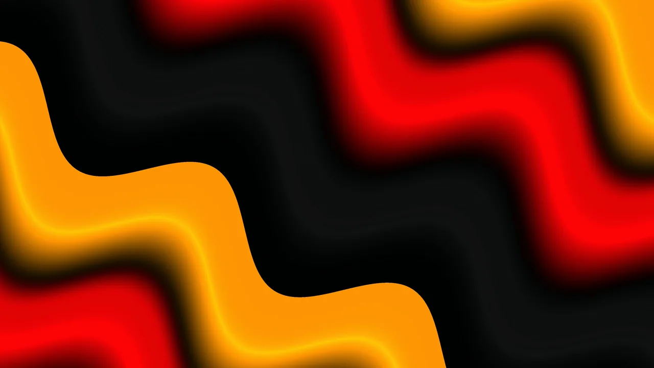 Abstract Red and Orange Wavy Bands on Black 4K Wallpaper