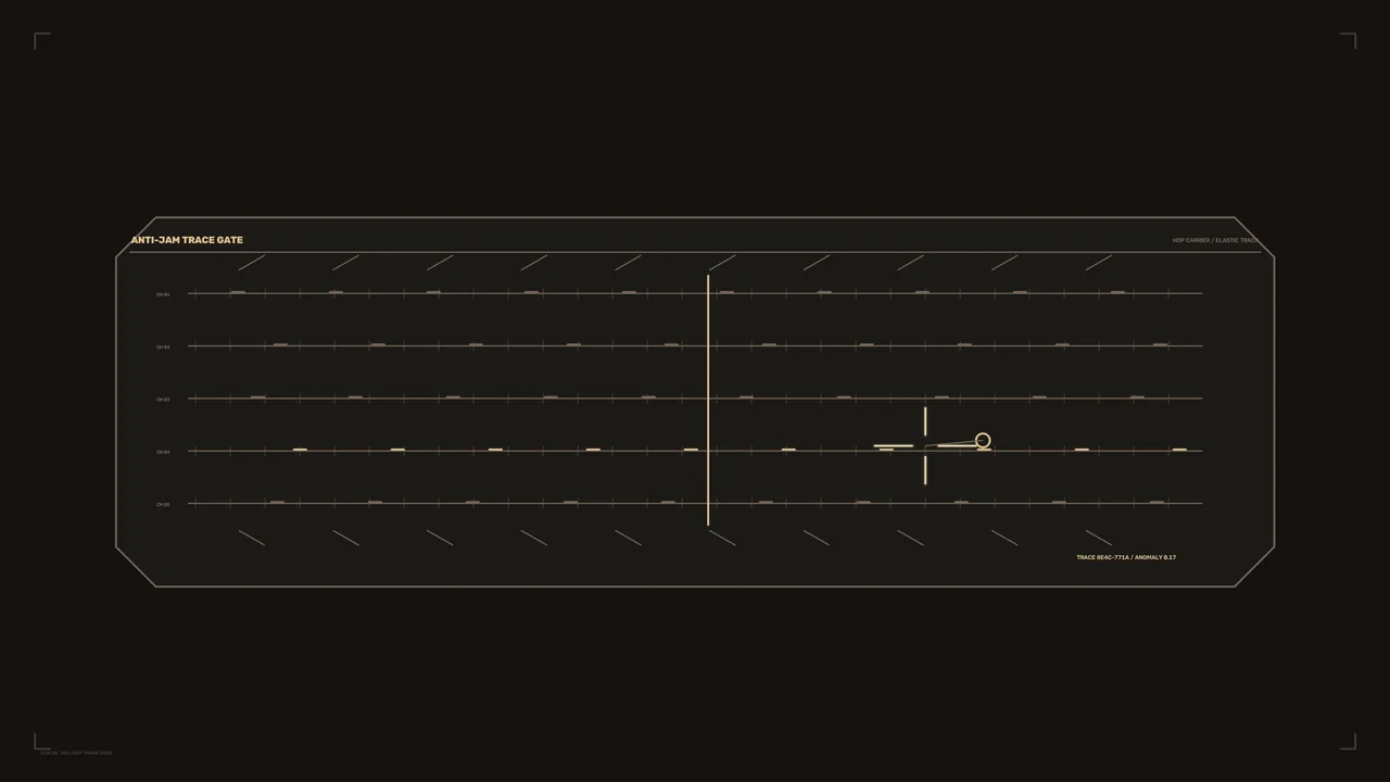 Fictional Anti-Jam Trace Gate HUD 4K Wallpaper