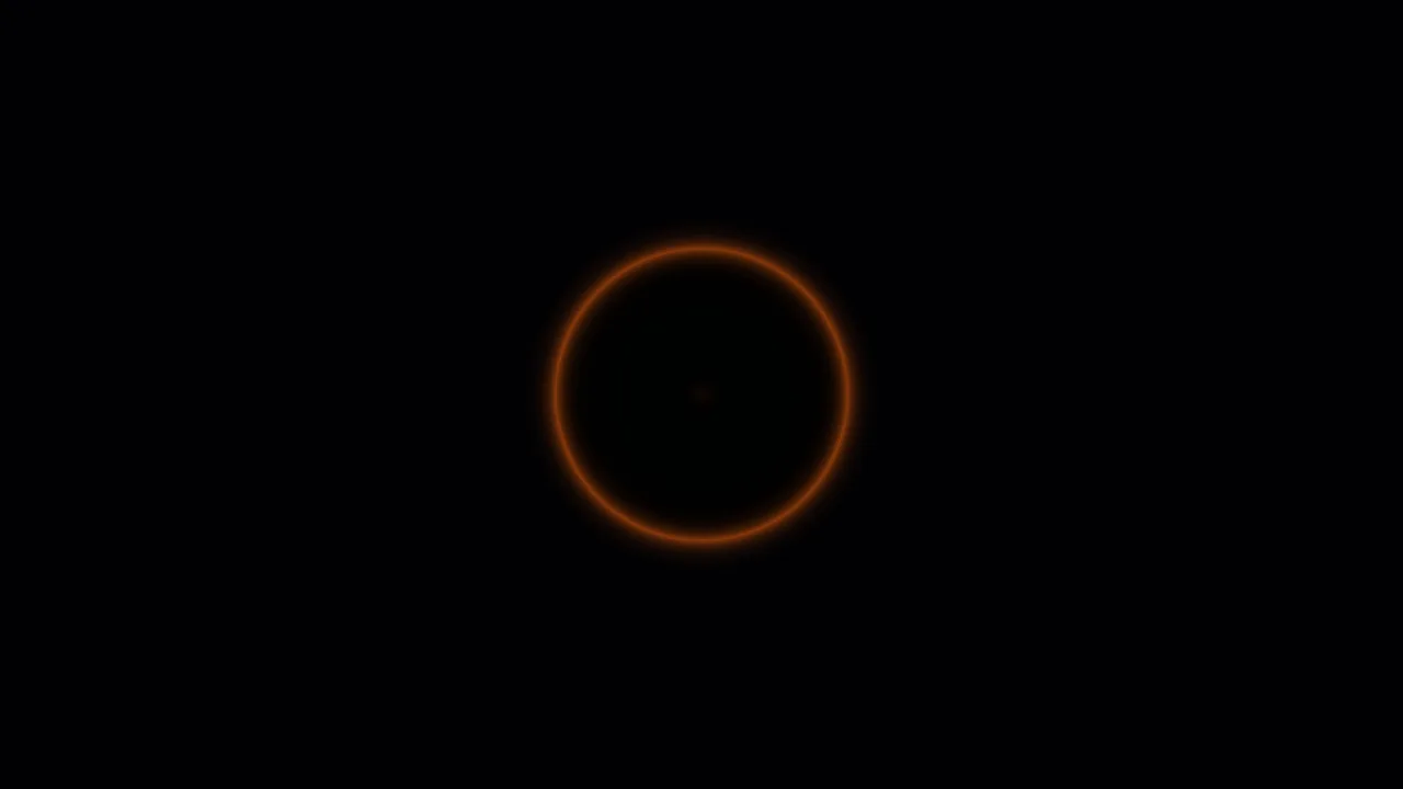 Centered Orange Eclipse Ring on Black 4K Wallpaper